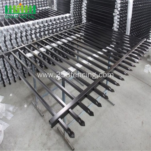 Factory price spear double rail steel fence panel